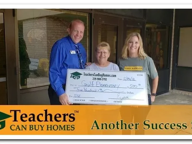 Kim Verblaauw from Gulf Elementary Accepts Another Donation